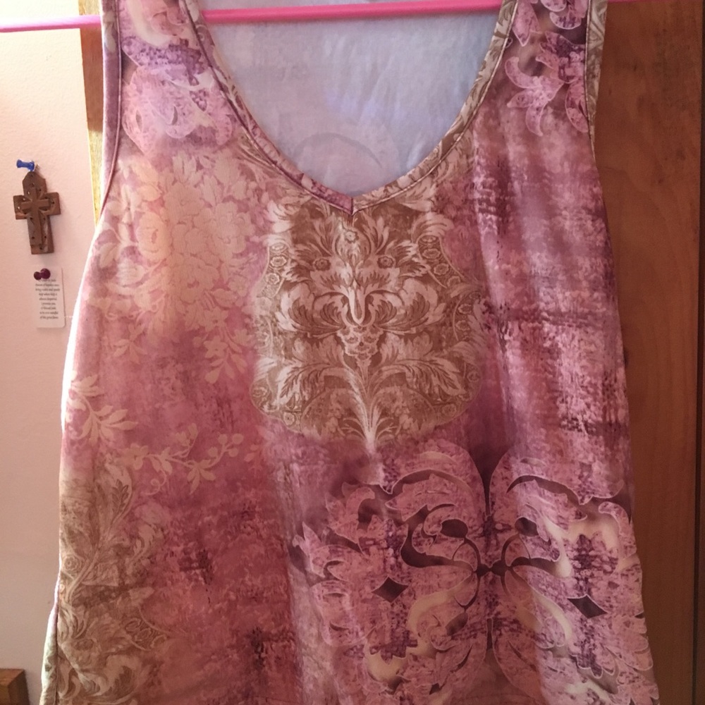 Athletic works pink patterned athletic top